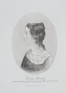 Portret Emily Bronte (1818-48) grawerowany przez Walkera i Boutall